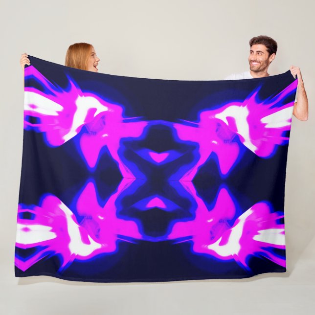 Modern art fleece blanket (In Situ)