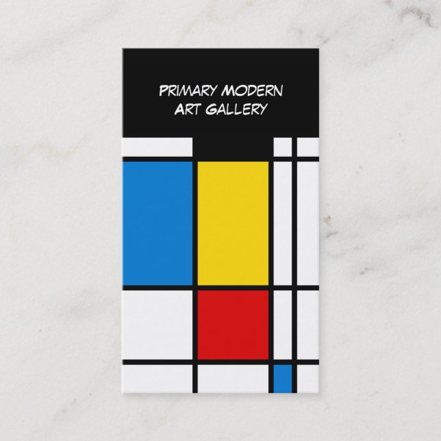 Modern Art Gallery Business Card (Front)