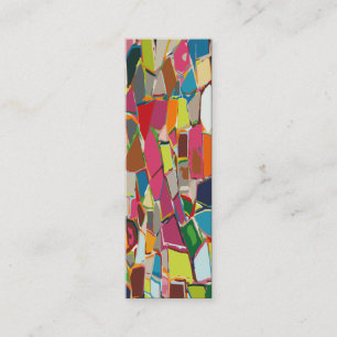 Modern Art Geometric Deco Multi-colour Mini Business Card
