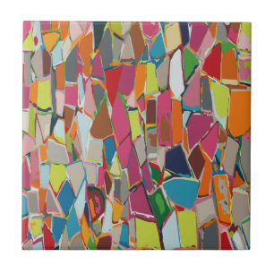 Modern Art Geometric Deco Multi-colour Tile