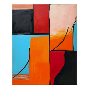 modern art, geometric shapes, abstract design, geo poster
