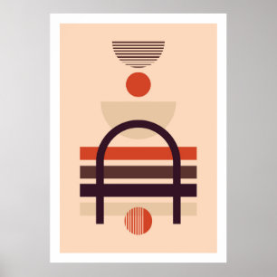 Modern art-geometric shapes composition 2 poster