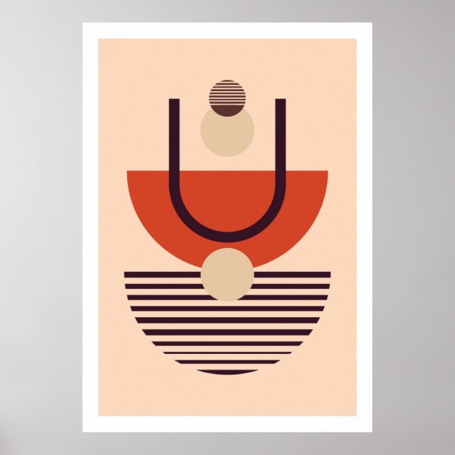 Modern art-geometric shapes composition 3 poster (Front)