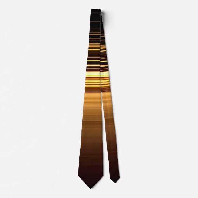 Modern Art Gold Black Wedding Formal Groomsmen Tie (Front)