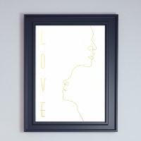 MODERN ART GOLD FACES LOVE