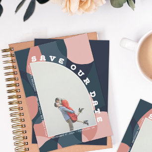 Modern Art Half Arch Photo Save The Date