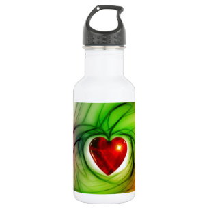 Modern art heart, chic love pattern for her 532 ml water bottle