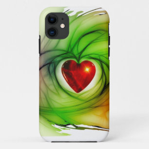 Modern art heart, chic love pattern gifts for her iPhone 11 case