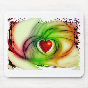 Modern art heart, chic love pattern gifts for her mouse mat