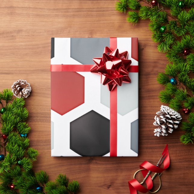 Modern Art Hexagon Pattern Wrapping Paper (Holiday Gift)