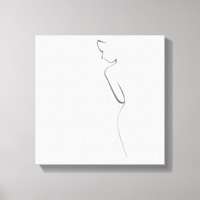 modern art line drawing  canvas print (Front)