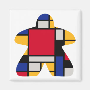 Modern Art Meeple Magnet