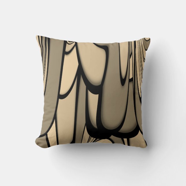 Modern Art Melting Brown Hues  Cushion (Front)