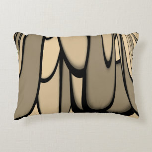 Modern Art Melting Brown Hues Decorative Cushion