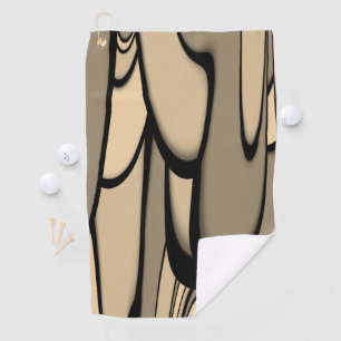 Modern Art Melting Brown Hues Golf Towel