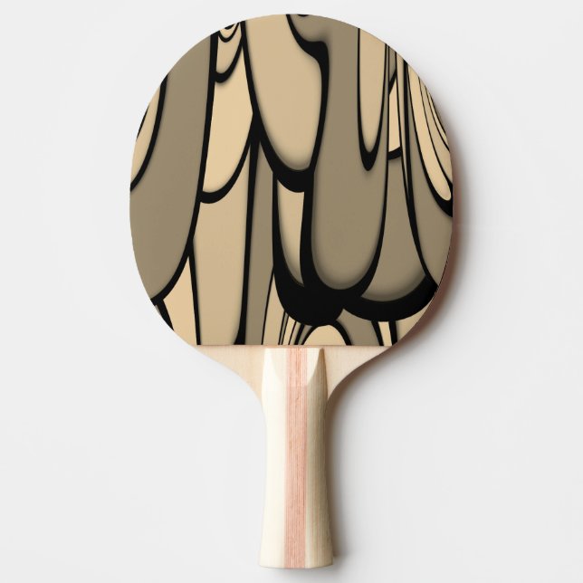 Modern Art Melting Brown Hues  Ping Pong Paddle (Front)
