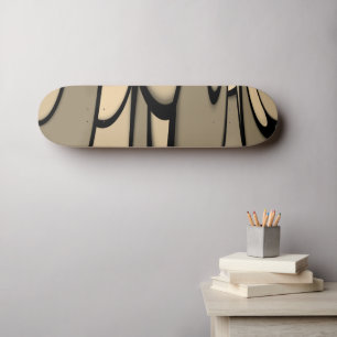 Modern Art Melting Brown Hues  Skateboard