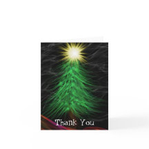 Modern Art Merry Christmas Thank You Card