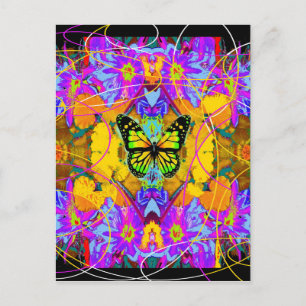 Modern Art Monarch Butterfly Daeden by Sharles Postcard