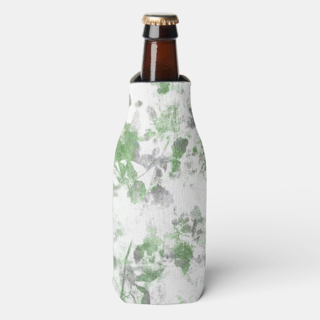 Modern art of flower pattern and wall texture mix bottle cooler (Bottle Front)