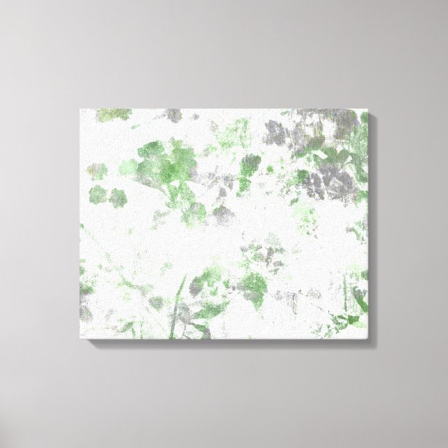 Modern art of flower pattern and wall texture mix canvas print (Front)