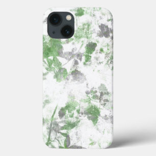 Modern art of flower pattern and wall texture mix iPhone 13 case