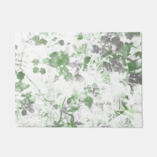 Modern art of flower pattern and wall texture mix doormat