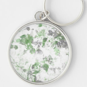 Modern art of flower pattern and wall texture mix key ring