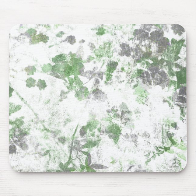 Modern art of flower pattern and wall texture mix mouse mat (Front)