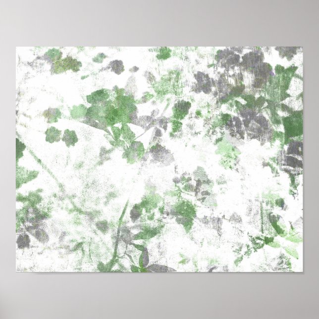 Modern art of flower pattern and wall texture mix poster (Front)