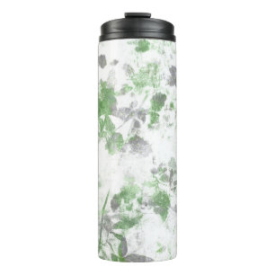 Modern art of flower pattern and wall texture mix thermal tumbler