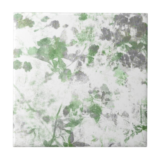 Modern art of flower pattern and wall texture mix tile (Front)