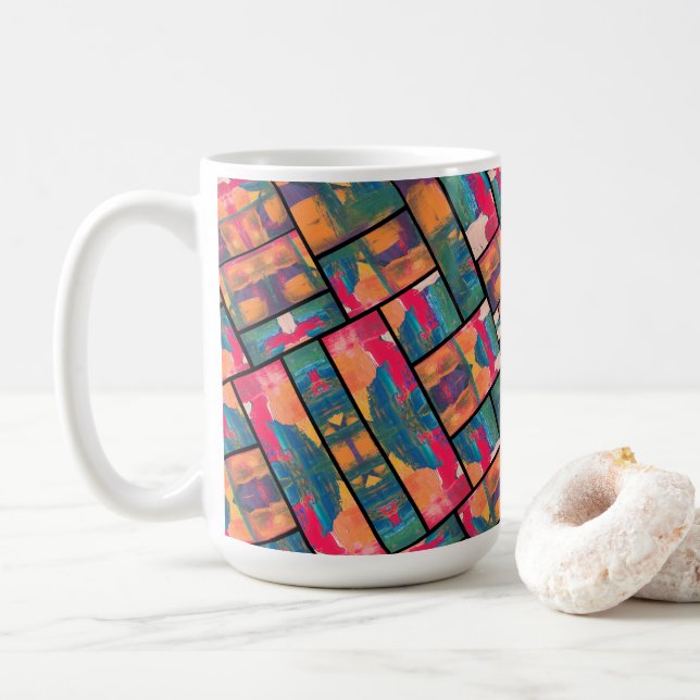 Modern Art Paint Coffee Mug (With Donut)