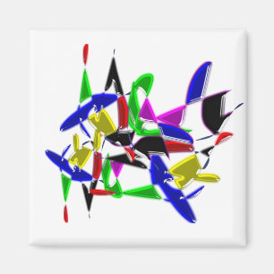 Modern art paintings ,Colour explosion Magnet