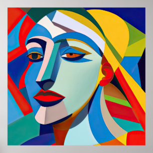 Modern Art Picasso Style Woman Poster
