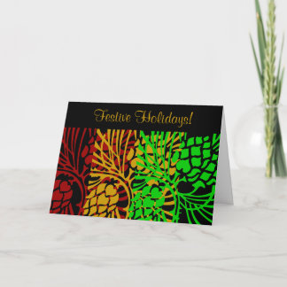 Modern Art Pine Cone Holiday Card
