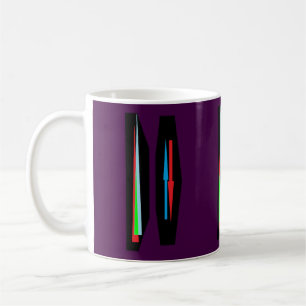 Modern Art points and arrows on dark purple Coffee Mug