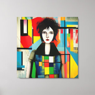 Modern art portrait canvas print