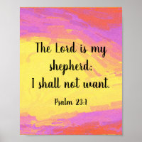 Modern Art Psalm 23:1 Bible Quote