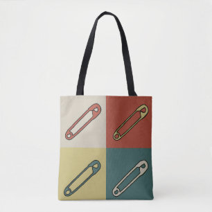 Modern Art safety/diaper pins design Tote Bag
