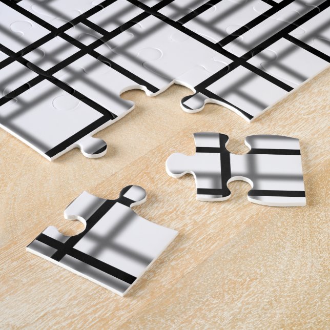 Modern Art Shadow Grid Jigsaw Puzzle (Side)