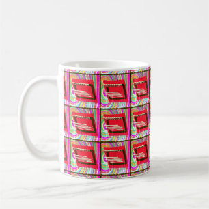 Modern art stripes and slants and dizzy designs coffee mug