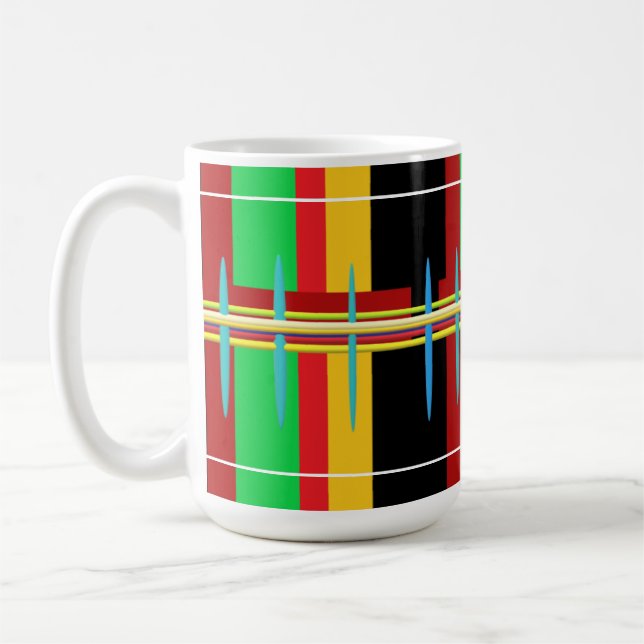 Modern art stripes neat abstract coffee mug (Left)