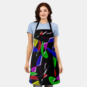 Modern art texture apron