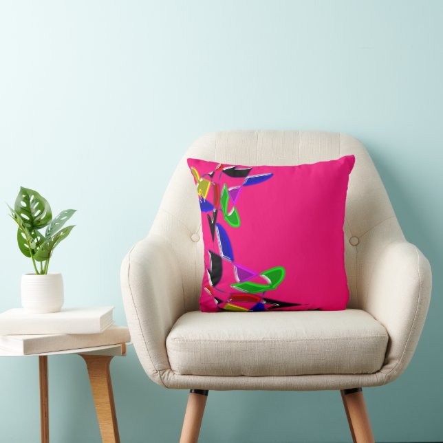 Modern art texture,pink  cushion (Chair)