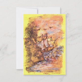 Modern art thank you card