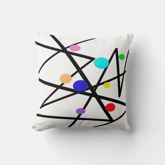 modern art throw pillow abstract design (Front)