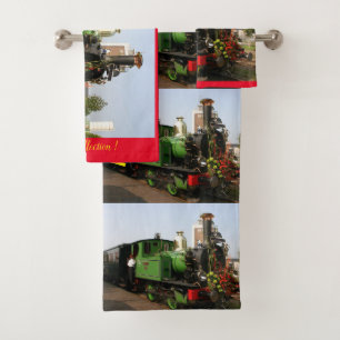 Modern Art Train Picture Family Popular Best Bath Towel Set