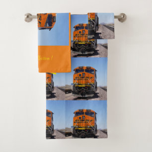Modern Art Train Picture Family Popular Best Bath Towel Set