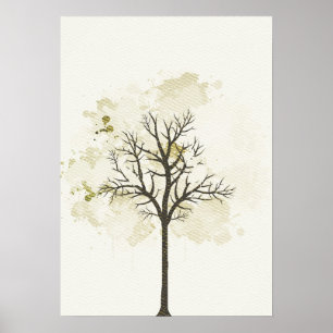 Modern art tree poster